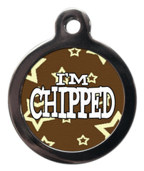 I'm Chipped Starz Dog ID Tag