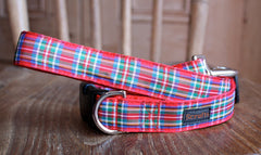 Royal Stewart Tartan Red Designer Dog Collar and Lead Set Scrufts