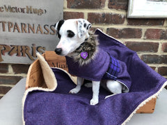 Minkeys Tweed Lavender Tweed Dog Blanket