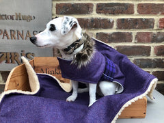 Minkeys Tweed Lavender Tweed Dog Blanket