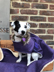 Minkeys Tweed Lavender Tweed Dog Blanket