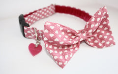 Pretty In Pink Bow Wow Wow Bow Tie Designer Dog Collar