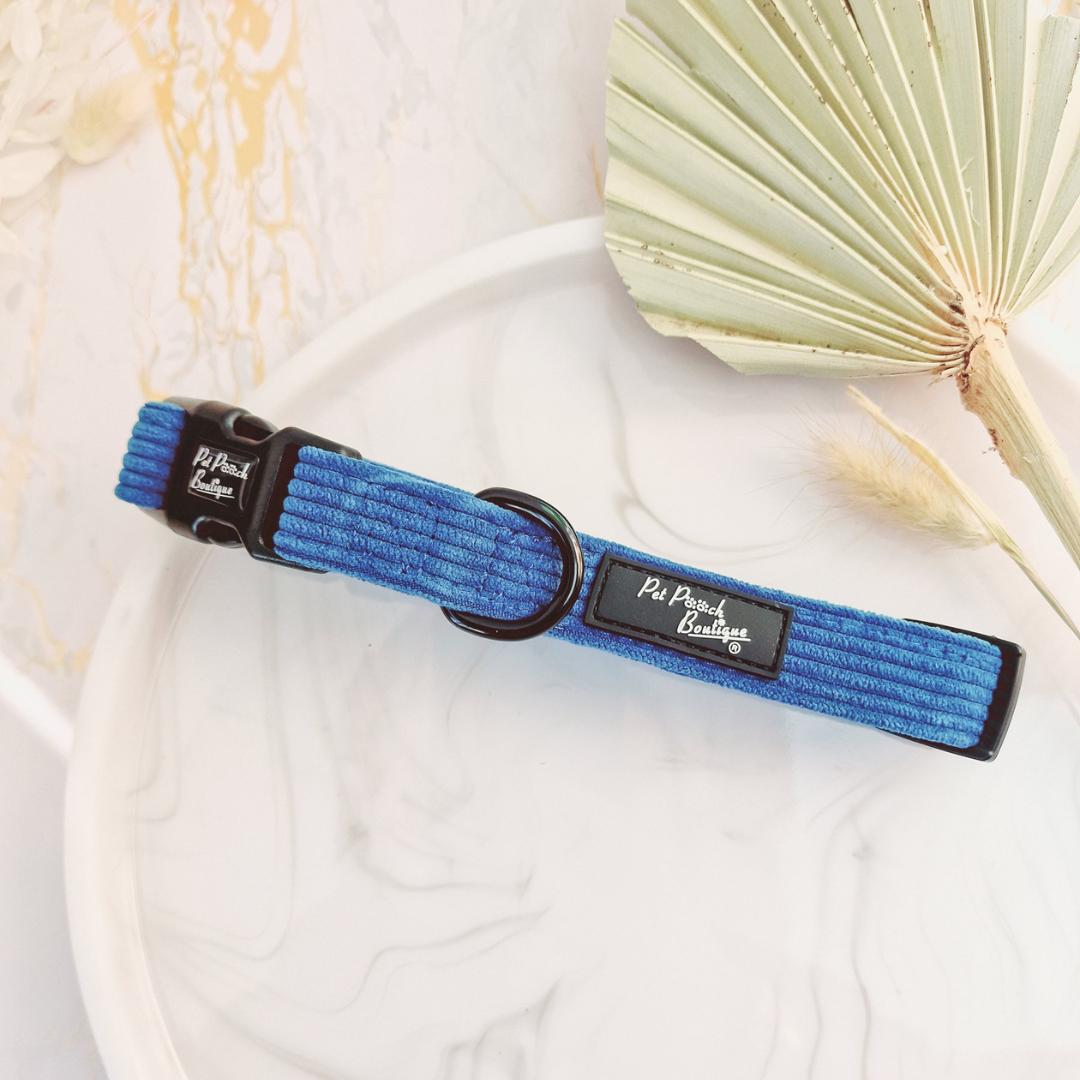 Jaguar Blue Cord Dog Collar