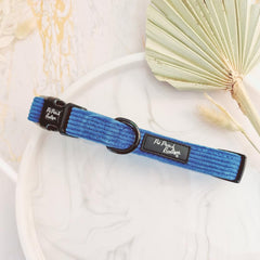 Jaguar Blue Cord Dog Collar