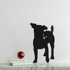 Black Jack Russell Clock With Wagging Tail