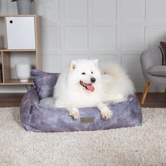 Kensington Box Dog Bed - Grey