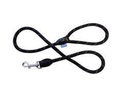 Black Reflective Mountain Trigger Rope Dog Lead by Hem And Boo