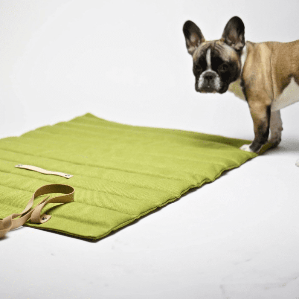 Fosser Travel Dog Mat In Green by Labbvenn
