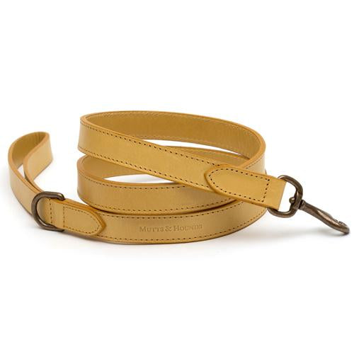 Mustard Full Leather Lead | Mutts & Hounds
