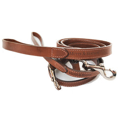 Luxury Full Leather Slim Thin Dog Lead made in England by Mutts and Hounds