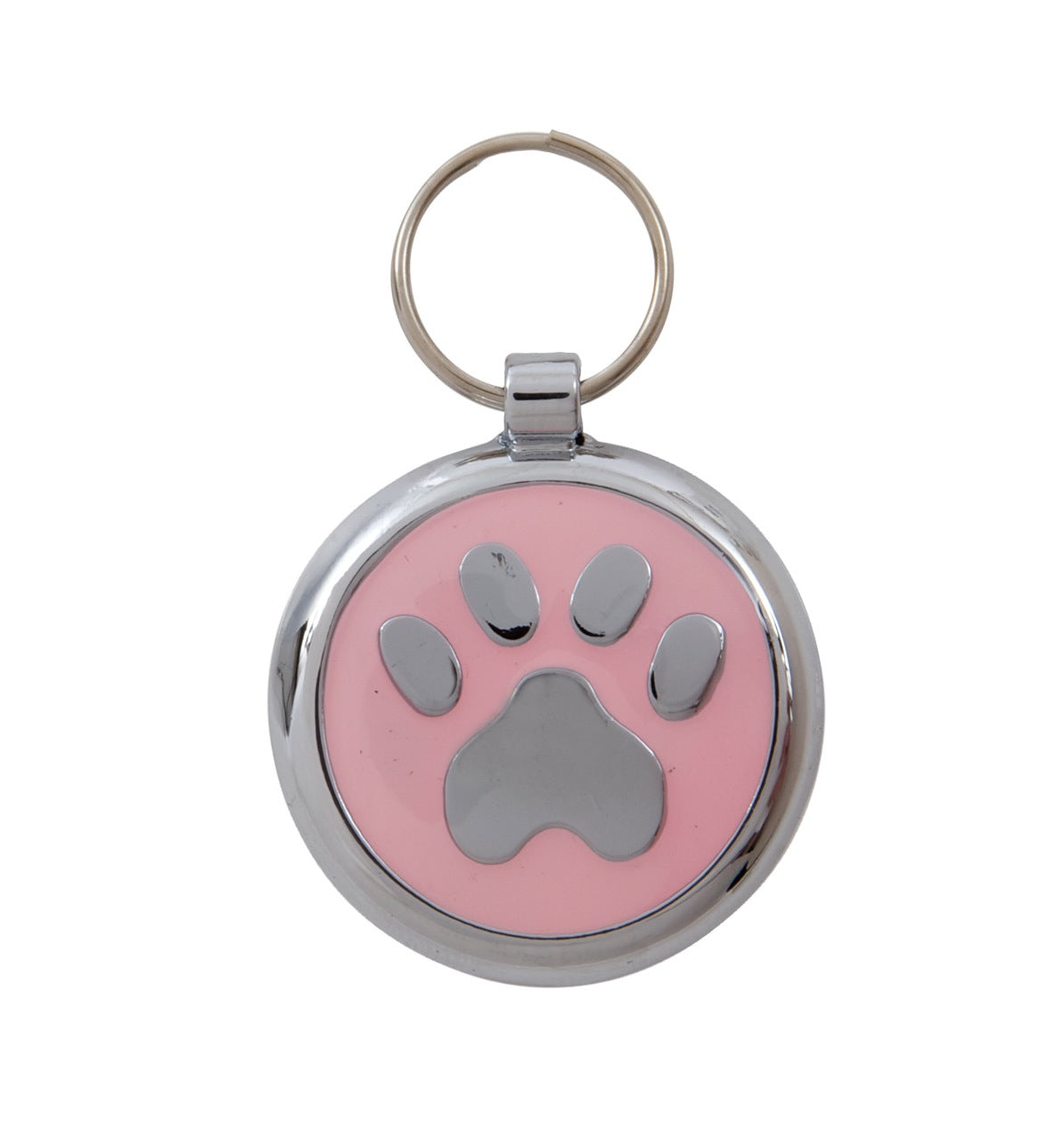 Luxury Light Pink Paw Print Designer Dog Tag