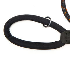 Black With Orange Comfort Collection Padded Rope Lead