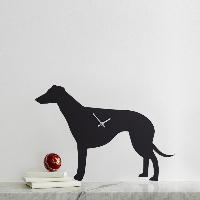 Black Greyhound Clock With Wagging Tail