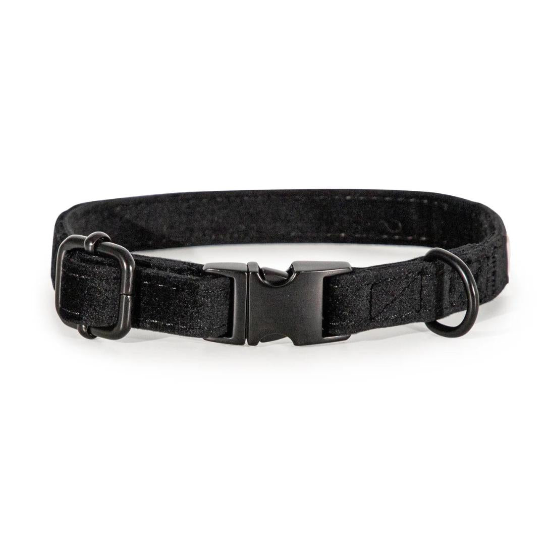 Luxury Black Velvet Dog Collar
