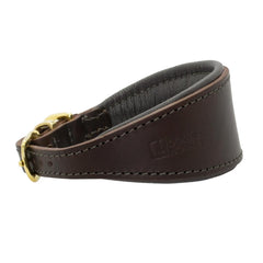 Luxury Brown Leather Hound Collar by Dogs & Horses