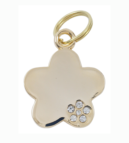 Luxury Designer Dog Tag Gold Flower My Precious Range Free Engraving | Chelsea Dogs