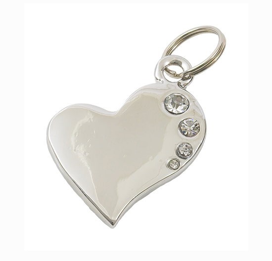 Luxury Designer Dog Tag Silver Melted Heart My Precious Range Free Engraving | Chelsea Dogs