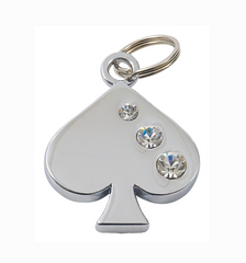 Luxury Designer Dog Tag Silver Spade My Precious Range Free Engraving | Chelsea Dogs