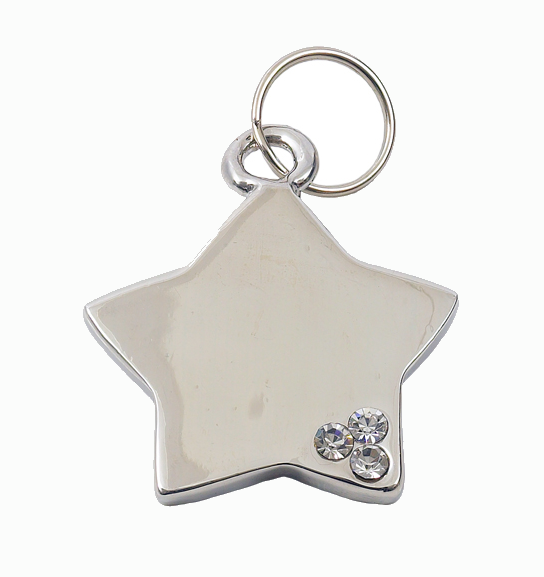 Luxury Designer Dog Tag Silver Star My Precious Range Free Engraving | Chelsea Dogs