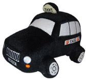Luxury London Taxi Black Cab Plush Dog Toy For Stylish Pets
