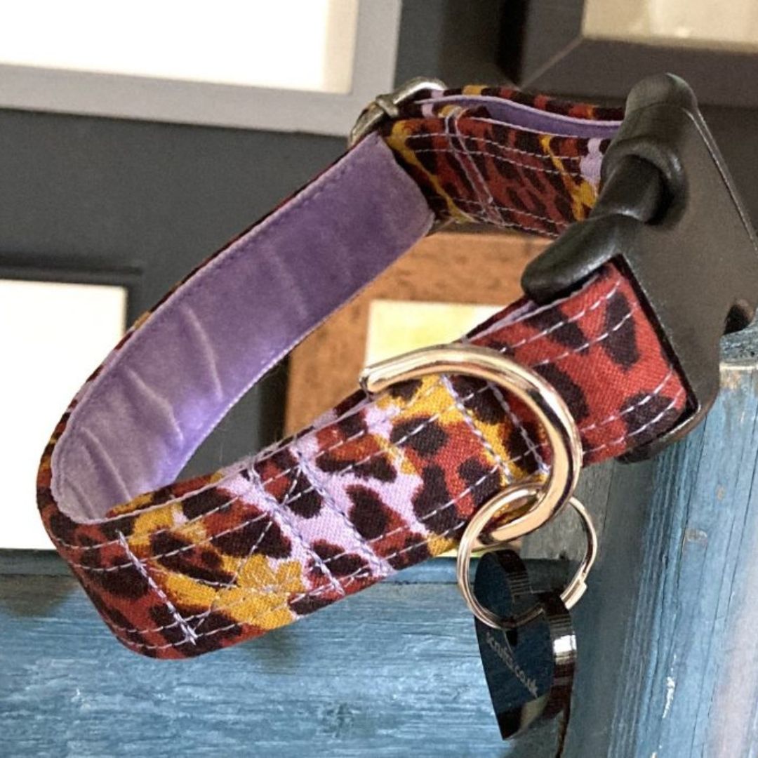 Marlene Funky Leopard Print Dog Collar