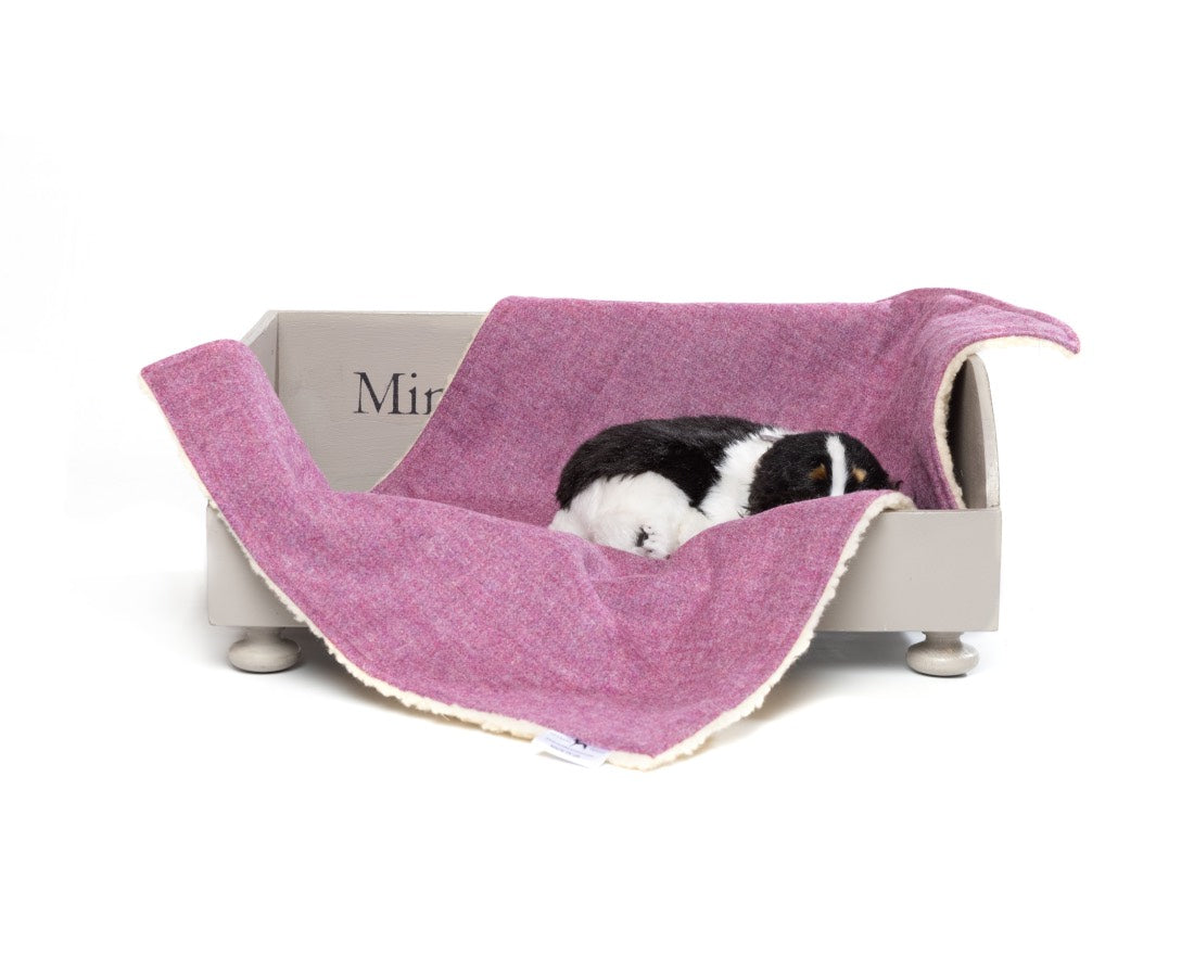 Minkeys Tweed Juno Dark Berry Pink Tweed Dog Blanket