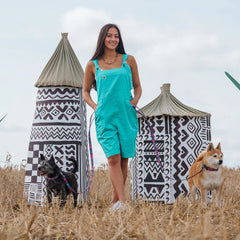 Mud Cloth Vegan Dog Lead by Hiro and Wolf