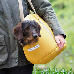 Mustard Wax Dog Carrier by Mutts & Hounds