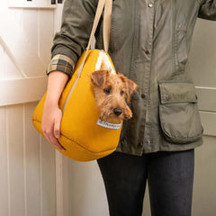 Mustard Wax Dog Carrier by Mutts & Hounds