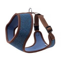 Navy Tweed Memory Foam Dog Harness by House of Paws