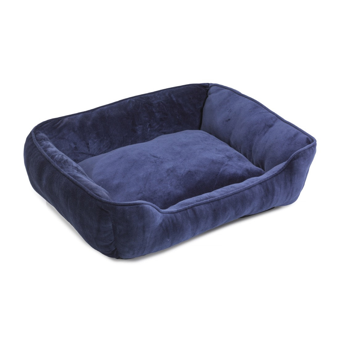 Navy Velvet Square Dog Bed by House of Paws