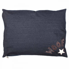 Creature Clothes Denim With Grey Woof Dog Bed