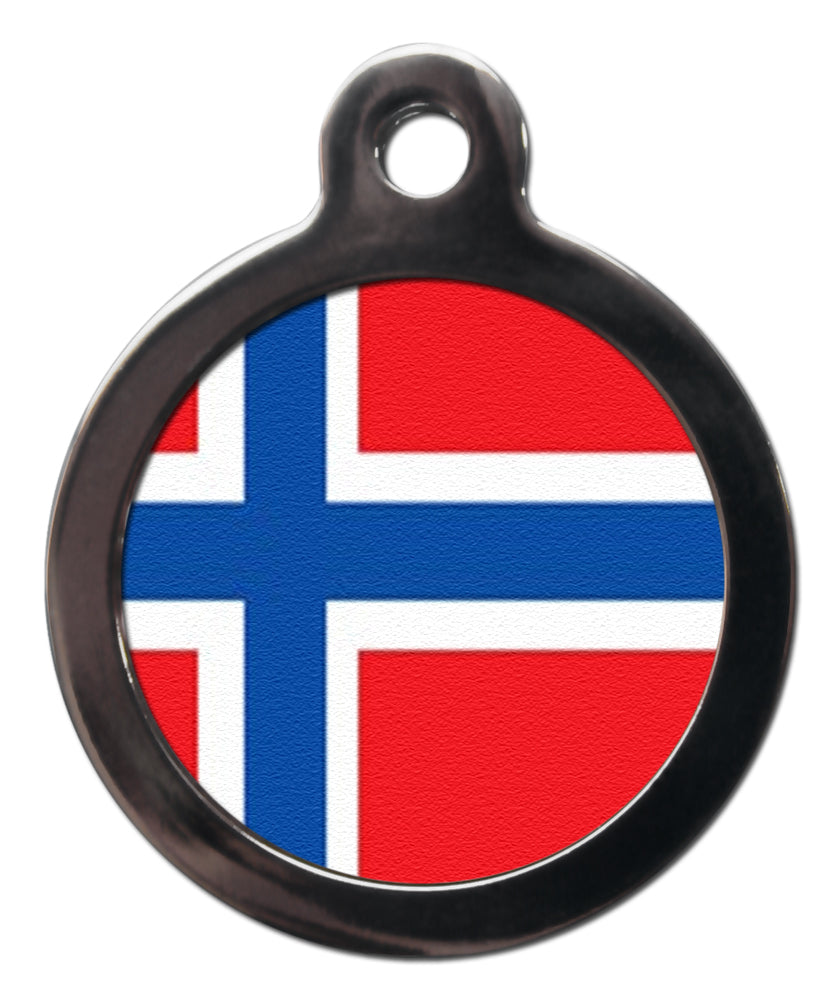 Norway Flag Dog ID Tag