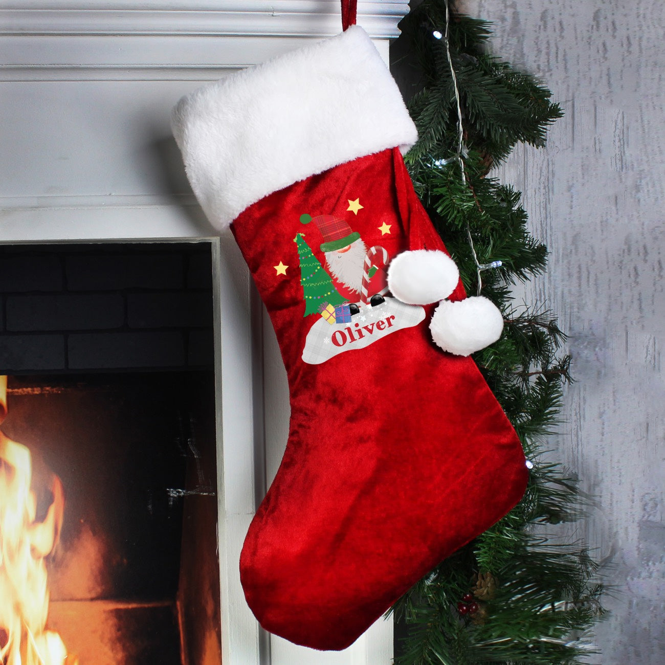 Personalised Tartan Santa Luxury Stocking For Dogs