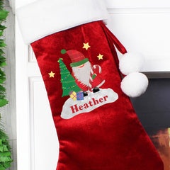 Personalised Tartan Santa Luxury Stocking For Dogs