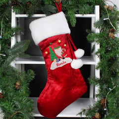 Personalised Tartan Santa Luxury Stocking For Dogs