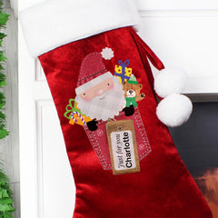 Personalised Santa Claus Luxury Stocking For Dogs