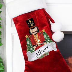 Personalised Red Nutcracker Stocking For Dogs