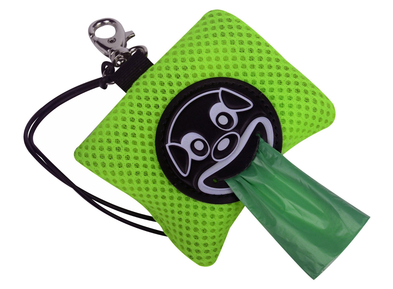 Tre Ponti Smiley Fluo Green Mesh Poo Bag Dispenser