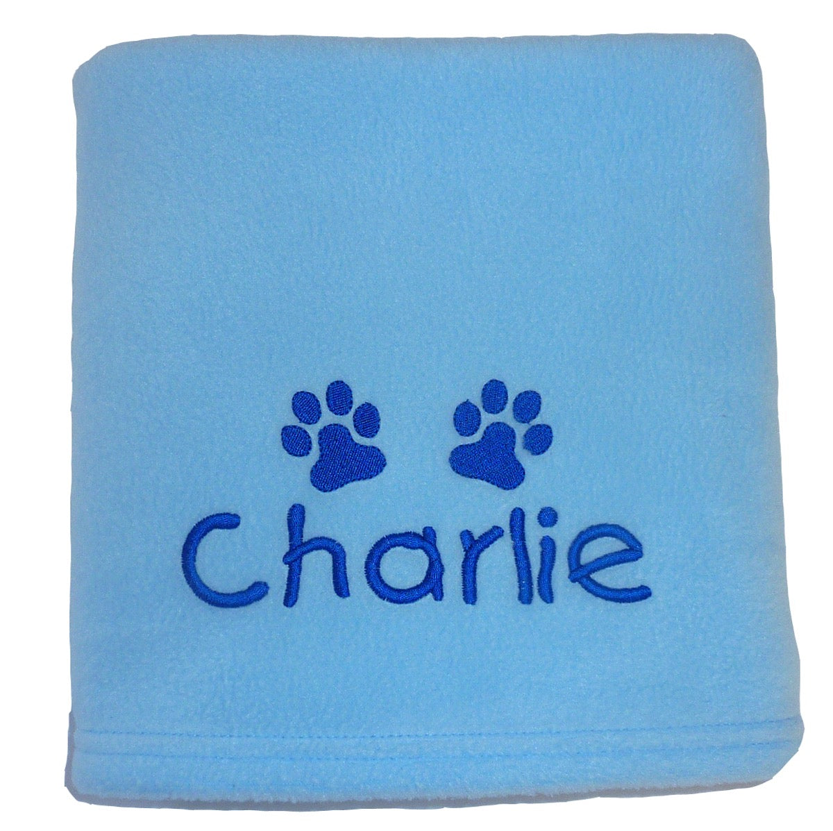 Personalised Fleece Pet Blanket Pale Blue