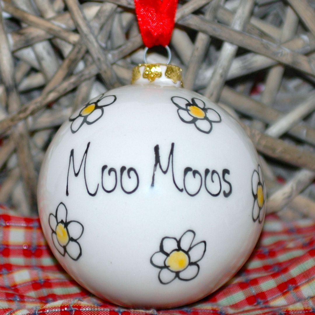 Personalised Christmas Baubles Daisies | Gifts For Dog Lovers