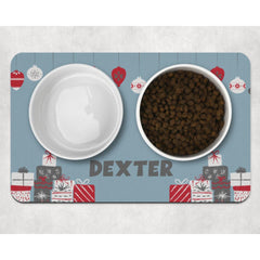 Personalised Christmas Presents Neoprene Pet Bowl Placemat