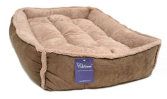 Cookie Dough Brown Fleece Cradle Dog Bed XXL