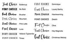 Personalised Dog Gifts Font Choice