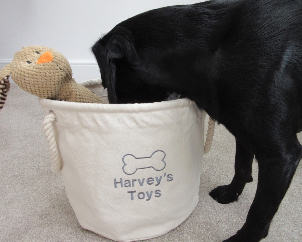 Personalised dog toy bag clearance