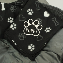 Personalised Paw Print Fleece Dog Blanket