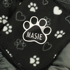 Personalised Paw Print Fleece Dog Blanket
