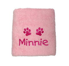 Personalised Puppy Towel Pink