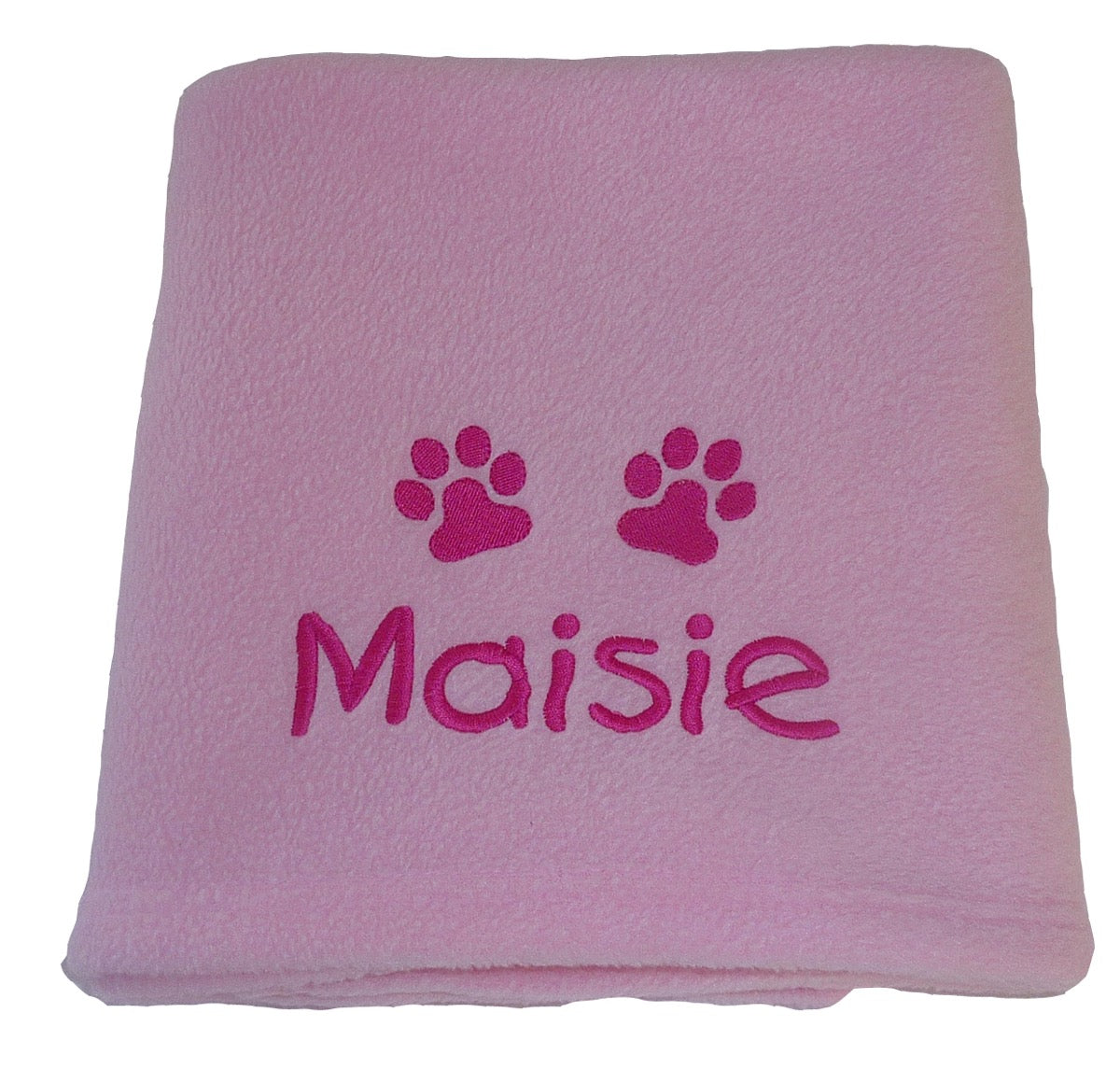 Personalised Fleece Pet Blanket Pale Pink