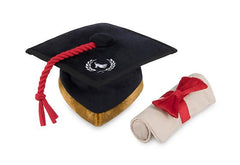 P.L.A.Y Back To School K9 Scholar Hat & Diploma Plush Dog Toy